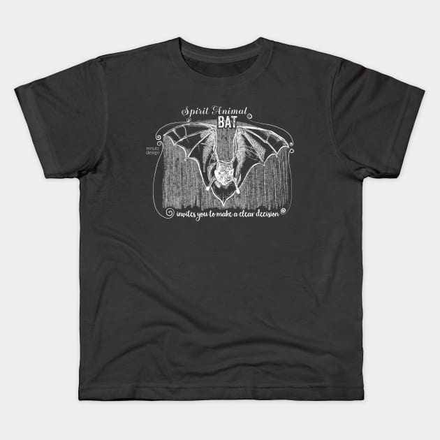 Spirit animal Bat white Kids T-Shirt by mnutz